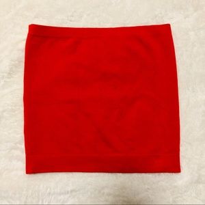 Urban outfitters ribbed seamless red tube top